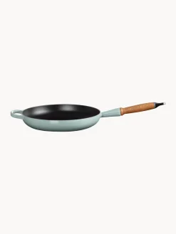 LE CREUSET Sartén de hierro fundido con mango de madera Signature Collection