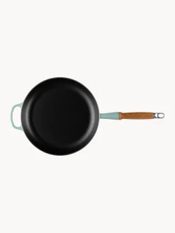 LE CREUSET Sartén de hierro fundido con mango de madera Signature Collection