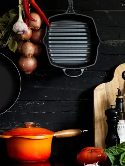 LE CREUSET Sartén skillet cuadrada grill de hierro fundido Signature Collection