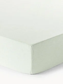 Westwing Collection Sábana bajera cubrecolchón de lino Linna