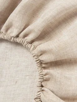 Westwing Collection Sábana bajera cubrecolchón de lino Linna