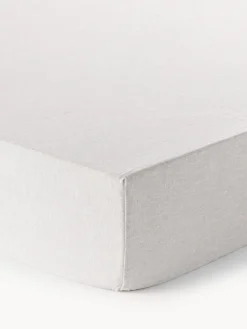 Westwing Collection Sábana bajera cubrecolchón de lino Linna