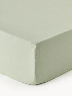 Westwing Collection Sábana bajera de lino lavado Airy