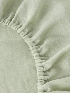 Westwing Collection Sábana bajera de lino lavado Airy