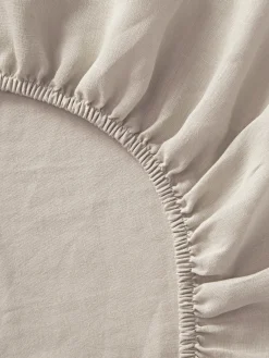 Westwing Collection Sábana bajera de lino lavado Airy