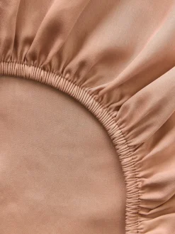 Westwing Collection Sábana bajera de satén Comfort