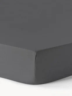 Westwing Collection Sábana bajera de sobrecolchón de percal Elsie