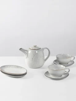 Broste Copenhagen Servicio de té artesanal Nordic Vanilla, 2 comensales (7 pzas.)^ Vajillas Completas|Menaje De Mesa