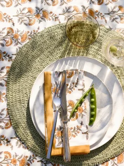 Bungalow Servilletas artesanales de algodón Gita, 4 uds.^ Servilletas|Servilletas Y Servilleteros