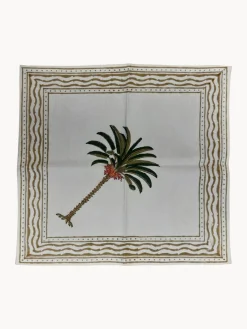 Les Ottomans Servilletas artesanales Palm Tree, 4 uds.