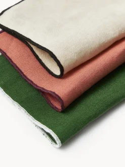 Westwing Collection Servilletas de cóctel de lino con bordado Cosmo, 4 uds.^ Servilletas|Servilletas Y Servilleteros