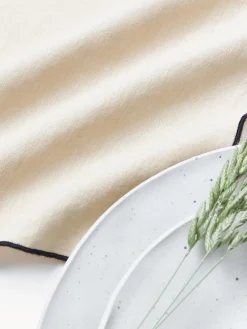 Westwing Collection Servilletas de cóctel de lino con bordado Cosmo, 4 uds.^ Servilletas|Servilletas Y Servilleteros