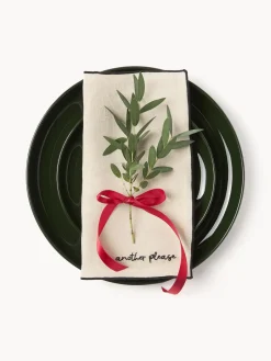 Westwing Collection Servilletas de cóctel de lino con bordado Cosmo, 4 uds.^ Servilletas|Servilletas Y Servilleteros