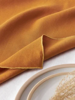 Westwing Collection Servilletas de lino con ribete Kennedy, 4 uds.^ Servilletas|Servilletas Y Servilleteros