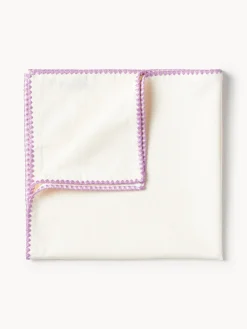 &k Amsterdam Servilletas de tela artesanales Zigzag, 4 uds.