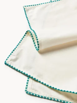 &k Amsterdam Servilletas de tela artesanales Zigzag, 4 uds.