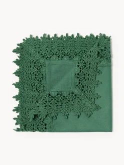 Westwing Collection Servilletas de tela con ribete de encaje Flavia, 4 uds.^ Servilletas|Servilletas Y Servilleteros