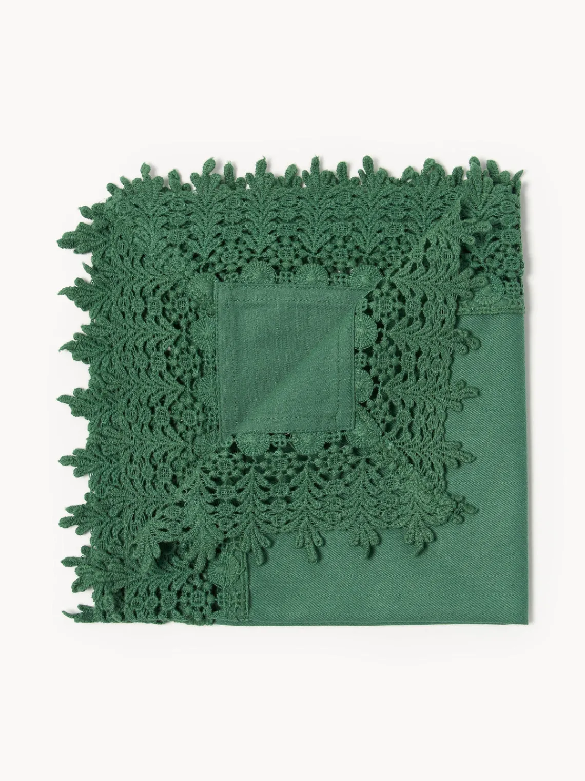 Westwing Collection Servilletas de tela con ribete de encaje Flavia, 4 uds.^ Servilletas|Servilletas Y Servilleteros