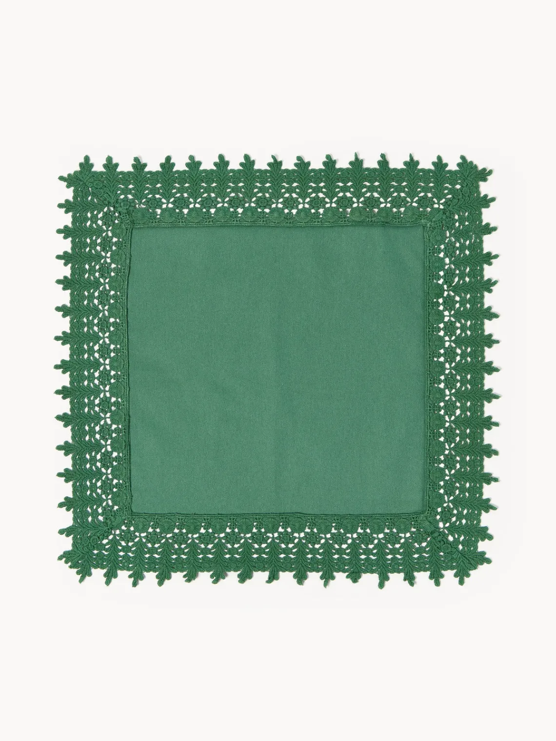 Westwing Collection Servilletas de tela con ribete de encaje Flavia, 4 uds.^ Servilletas|Servilletas Y Servilleteros