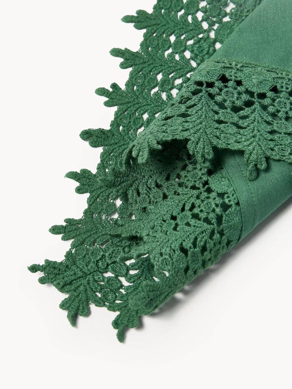 Westwing Collection Servilletas de tela con ribete de encaje Flavia, 4 uds.^ Servilletas|Servilletas Y Servilleteros