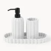 Westwing Collection Set de accesorios de baño Giselle, 3 pzas.^ Jarrones