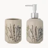 Bloomingville Set de baño artesanal Bea, 2 pzas.^ Dispensador De Jabón Y Jaboneras|Jarrones