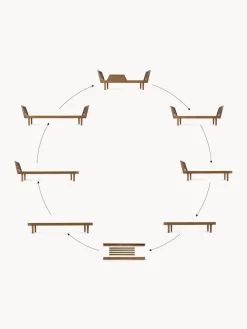 Niños Kas Kopenhagen Set de conversión de cama infantil artesanal de madera de roble Eli, 6 pzas.