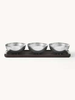 GEORG JENSEN Set de cuencos para aperitivos con fuente Bernadotte, 4 pzas.