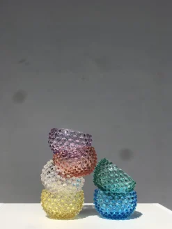 ANNA VON LIPA Set de cuencos soplados Hobnail, 4 uds.