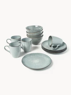 Broste Copenhagen Set de desayuno artesanal , 4 comensales (12 pzas.)^ Vajillas Completas|Menaje De Mesa