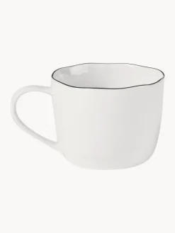 Broste Copenhagen Set de desayuno artesanal de porcelana Salt, 4 comensales (16 pzas.)