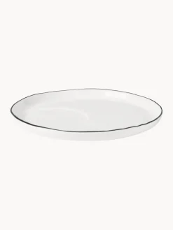 Broste Copenhagen Set de desayuno artesanal de porcelana Salt, 4 comensales (16 pzas.)