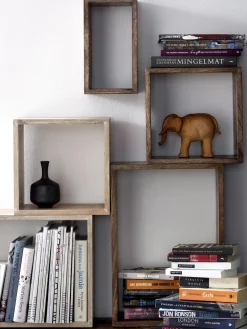 Ellos Home Set de estantes de pared de madera de mango Nisse, 3 uds.