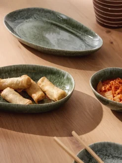 Westwing Collection Set de fuentes artesanales con forma orgánica Macey, 2 uds.