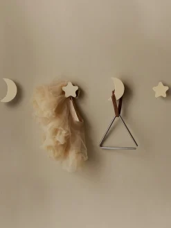 Niños Nofred Set de ganchos de pared de madera de haya Sky, 4 uds.