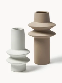 Westwing Collection Set de jarrones de gres Isen, 2 uds.^ Jarrones|Jarrones