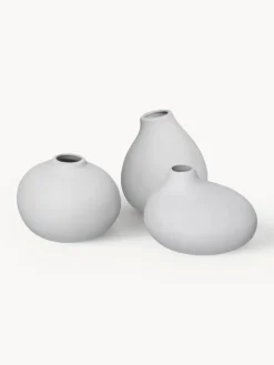 blomus Set de jarrones pequeños de porcelana Nona, 3 uds.