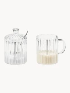 Andrea House Set de lechera y azucarera Brilia, 3 pzas.^ Azucareros Y Lecheras|Vajillas Completas