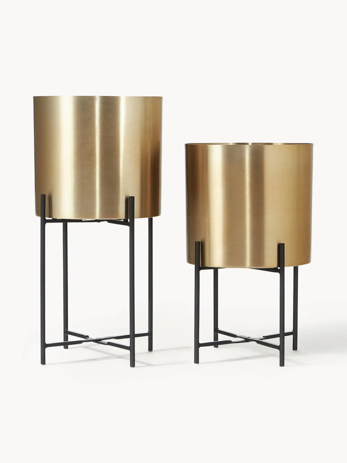 Westwing Collection Set de maceteros de metal Mina, 2 uds.