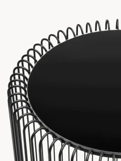 Kare Design Set de mesas auxiliares de metal Wire, 2 pzas., tablero de cristal