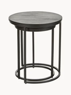 Westwing Collection Set de mesas auxiliares de madera de mango Andrew, 2 uds.^ Mesas Auxiliares