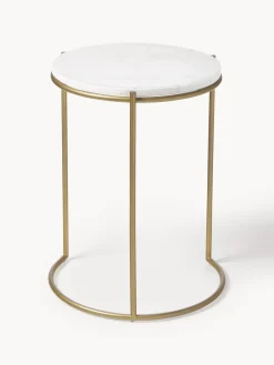 Westwing Collection Set de mesas auxiliares de mármol Ella, 2 pzas.