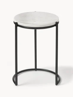 Westwing Collection Set de mesas auxiliares de mármol Ella, 2 pzas.^ Mesas Auxiliares