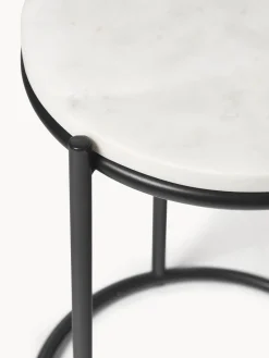 Westwing Collection Set de mesas auxiliares de mármol Ella, 2 pzas.^ Mesas Auxiliares