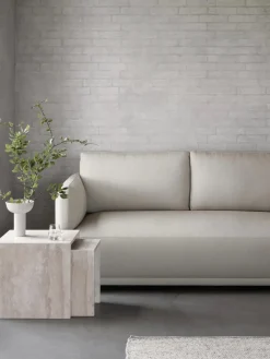 blomus Set de mesas auxiliares de travertino Varu, 2 uds.