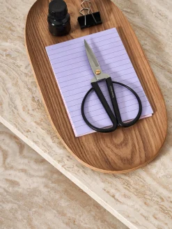 blomus Set de mesas auxiliares de travertino Varu, 2 uds.