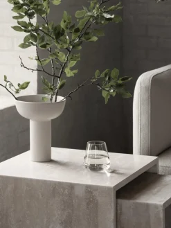 blomus Set de mesas auxiliares de travertino Varu, 2 uds.