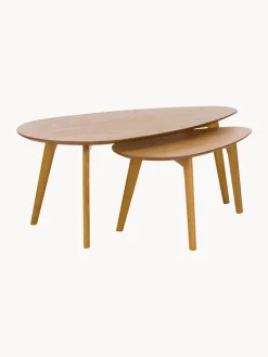 Set de mesas de centro de roble Bloom, 2 uds.