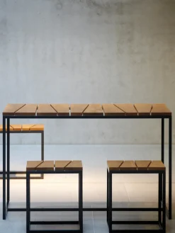 Jan Kurtz Set de muebles de jardín de madera de robinia Alois, 4 pzas.