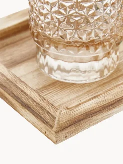 Bloomingville Set de portavelas con bandeja de madera Homa, 6 pzas.^ Farolillos|Jarrones